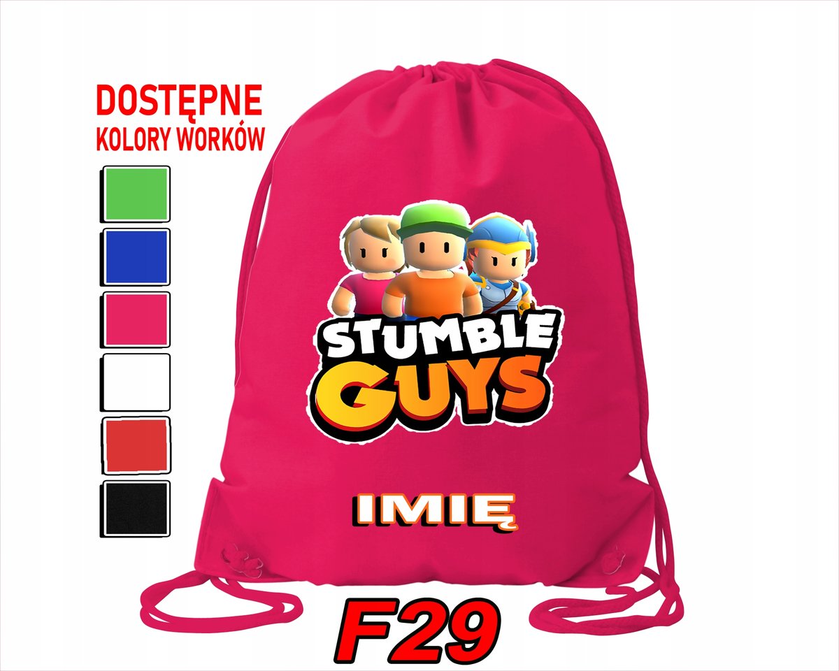 WOREK SZKOLNY NA WF TRENING SPORTOWY Z NADRUKIEM STAMBEL GUYS -IMIĘ