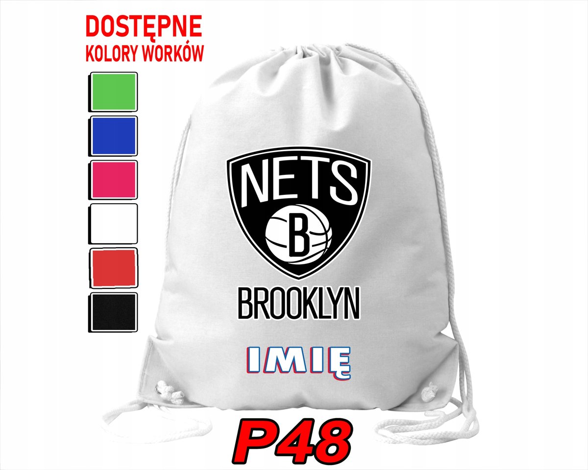 WOREK SZKOLNY NA WF TRENING BUTY SPORTOWY DLA FANA BROOKLYN NETS NBA