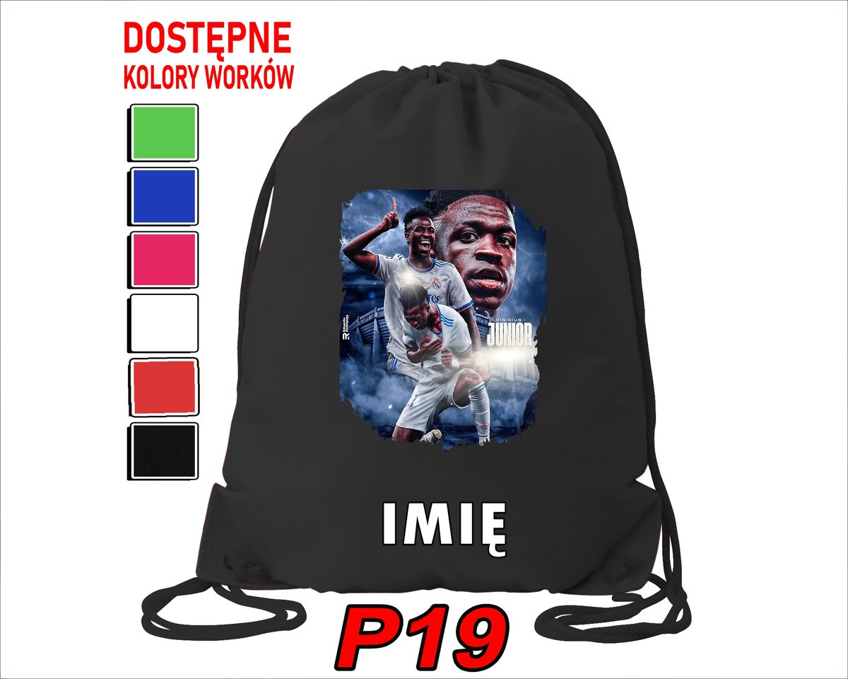 Worek Szkolny Na Wf Trening Buty Sportowy Dla Fana Vinicius Jr. Vini Real