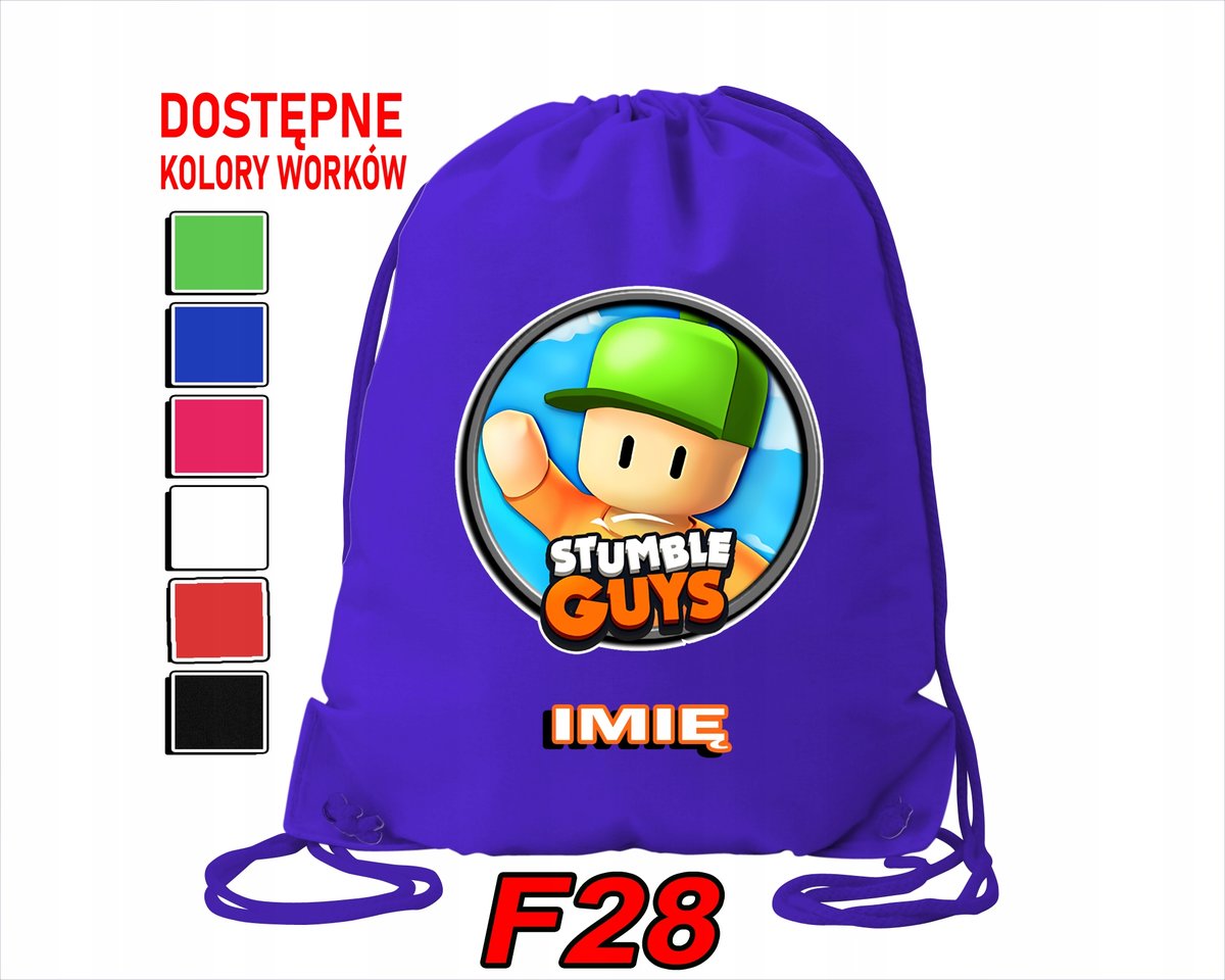 WOREK SZKOLNY NA WF TRENING SPORTOWY Z NADRUKIEM STAMBEL GUYS -IMIĘ
