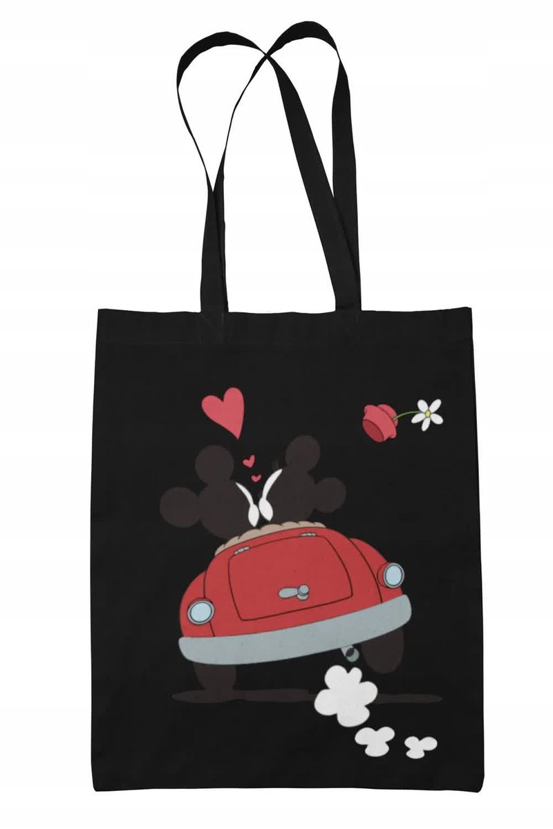 Torba Shopper-Materiał-Na Ramie-Myszka Miki-Minnie