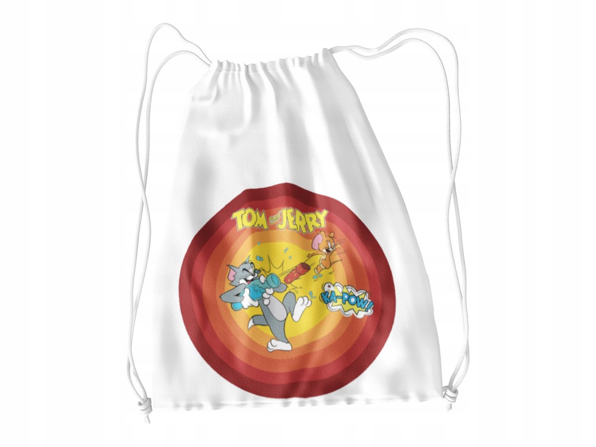 WOREK DO SZKOŁY WF/BUTY TOM I JERRY + IMIĘ