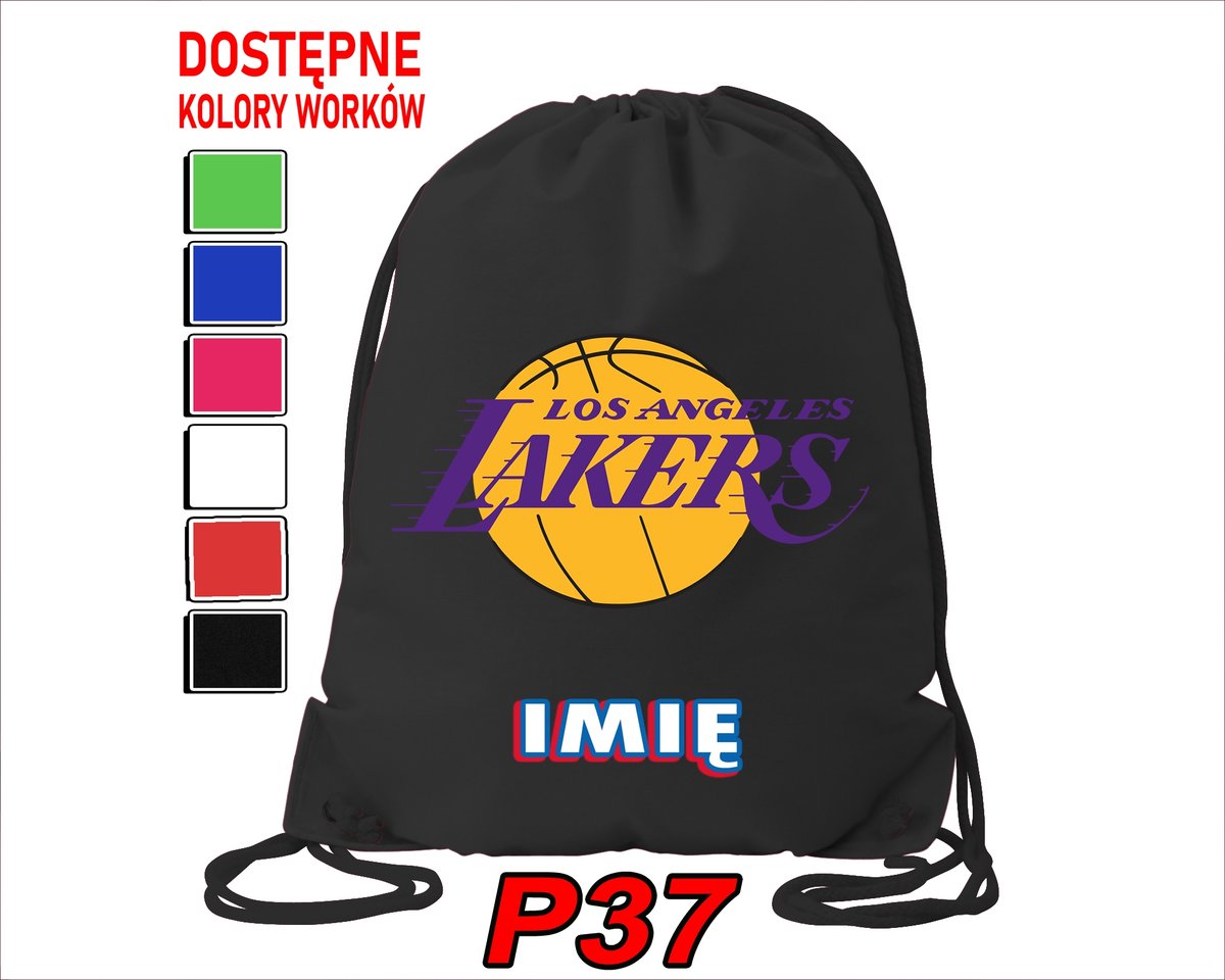WOREK SZKOLNY NA WF TRENING BUTY SPORTOWY DLA FANA LOS ANGELES LAKERS NBA