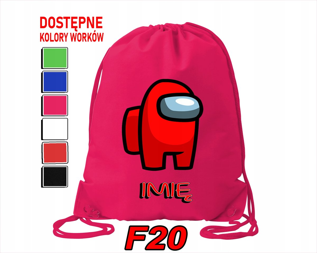 WOREK SZKOLNY NA WF TRENING SPORTOWY Z NADRUKIEM KOSMONAUCI - IMIĘ