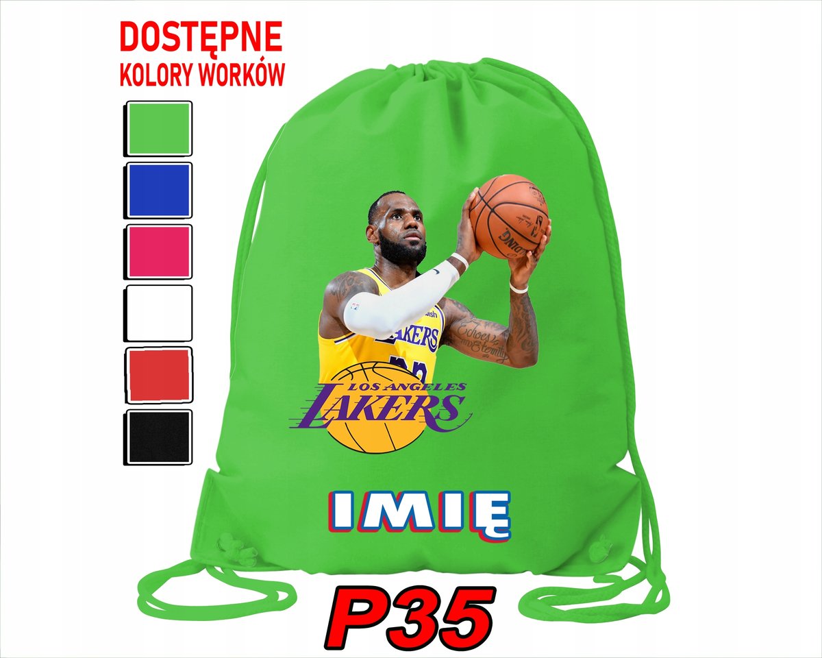 WOREK SZKOLNY NA WF TRENING BUTY SPORTOWY DLA FANA LA LAKERS LEBRONB JAMES