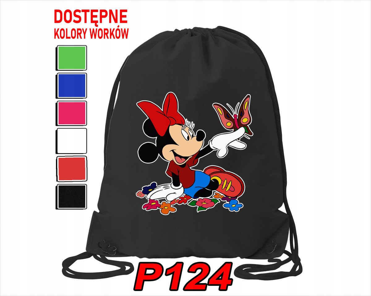 WOREK SZKOLNY NA WF BUTY SPORTOWY DLA DZIECKA BAJKI 5 WZORÓW + IMIĘ