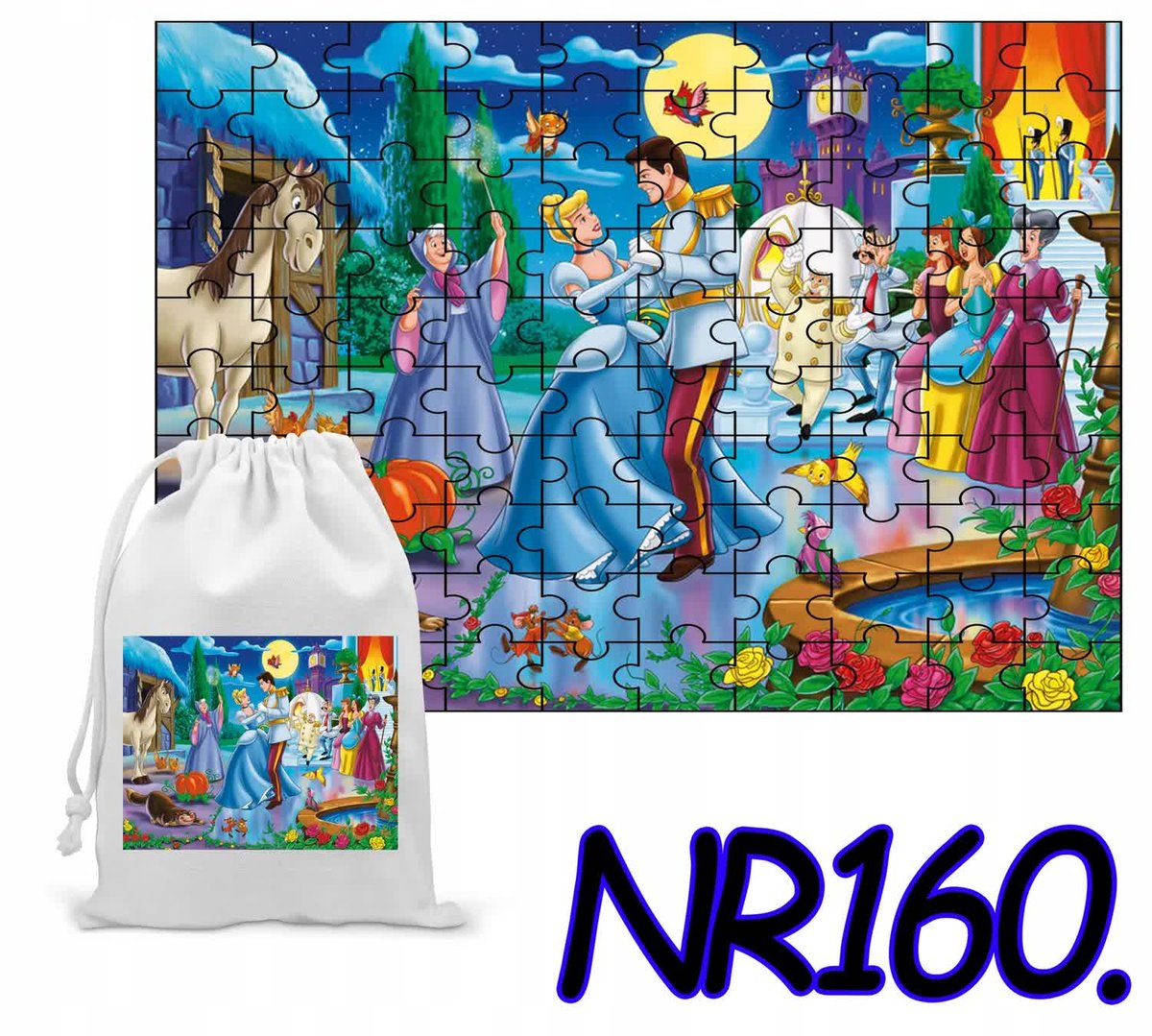 Puzzle 70 El. Układanka Prezent Księżniczki Bajki + Woreczek Z Nadrukiem