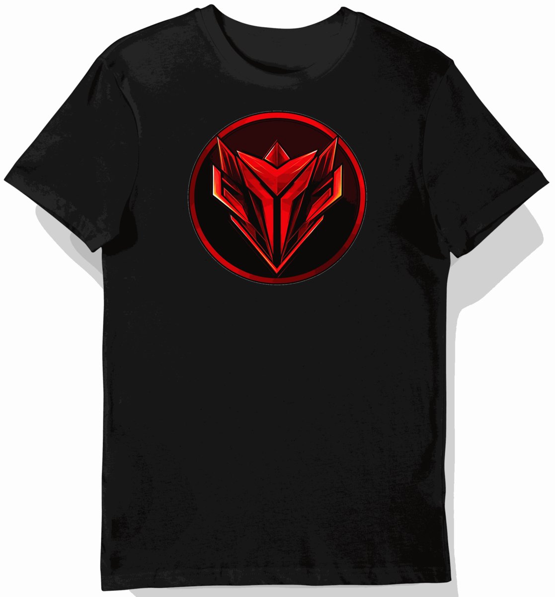 Koszulka męska czarna z motywem tarczy drużyny e-sportowej M