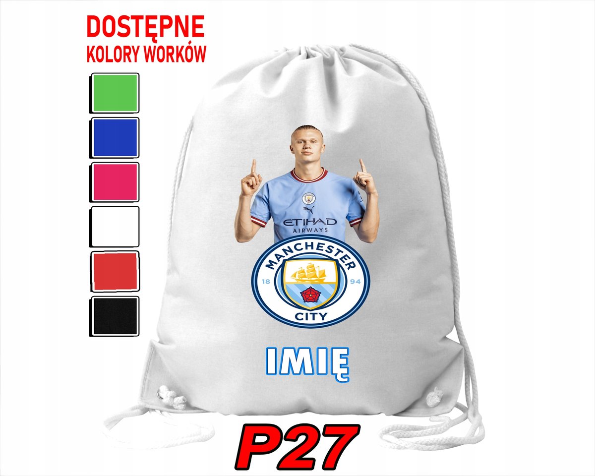 WOREK SZKOLNY NA WF TRENING BUTY SPORTOWY DLA FANA ERLING HAALAND CITY