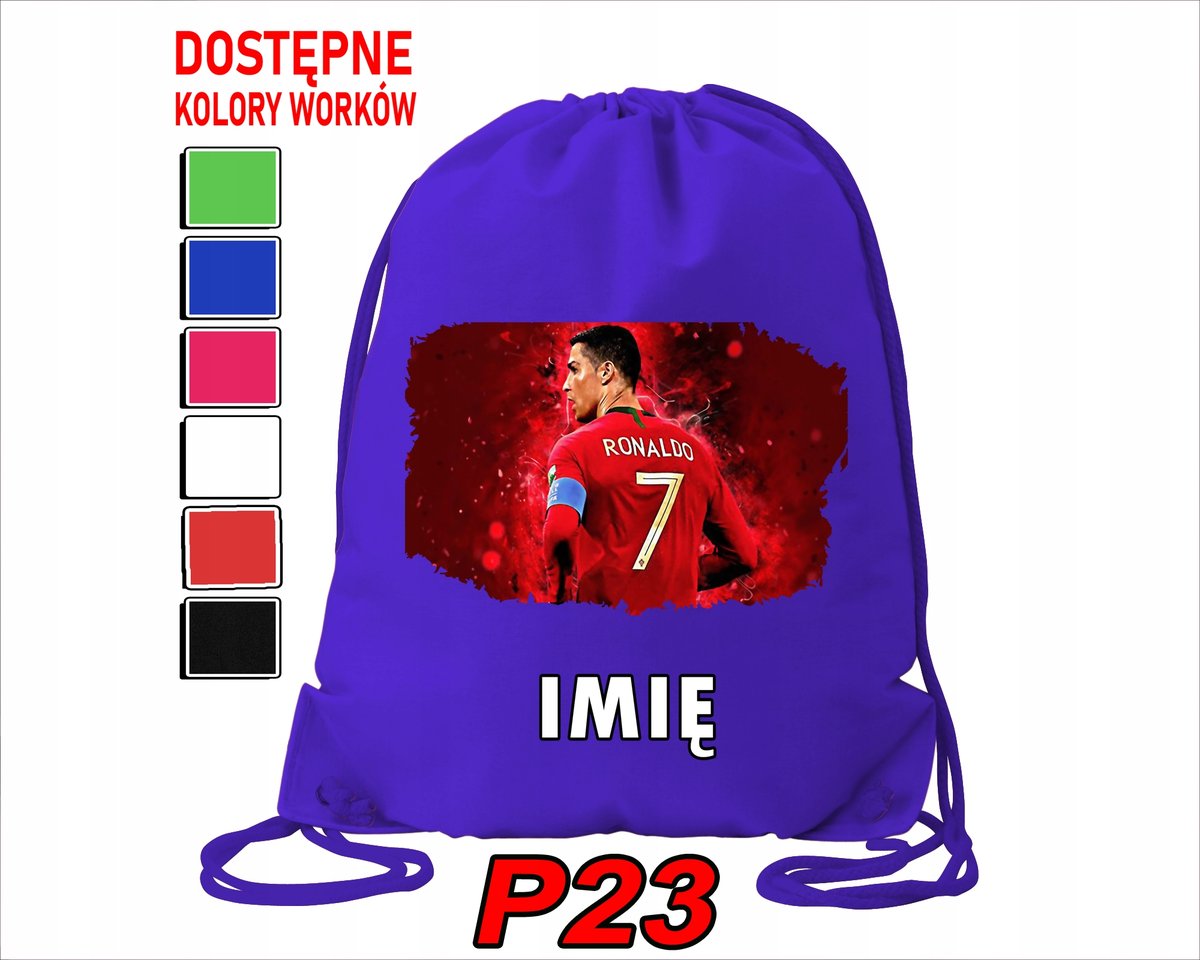 WOREK SZKOLNY NA WF TRENING BUTY SPORTOWY DLA FANA CRISTIANO RONALDO CR7