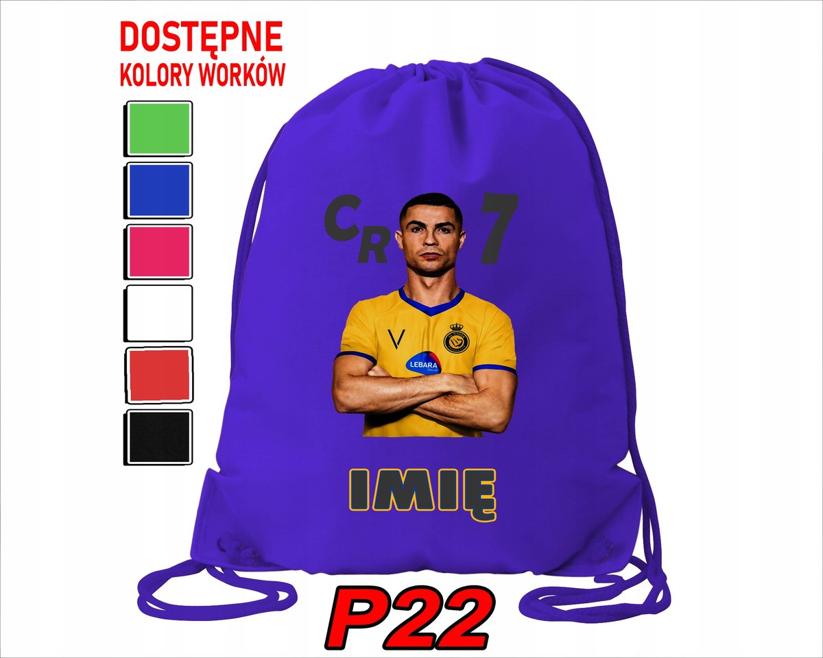 WOREK SZKOLNY NA WF TRENING BUTY SPORTOWY DLA FANA CRISTIANO RONALDO CR7