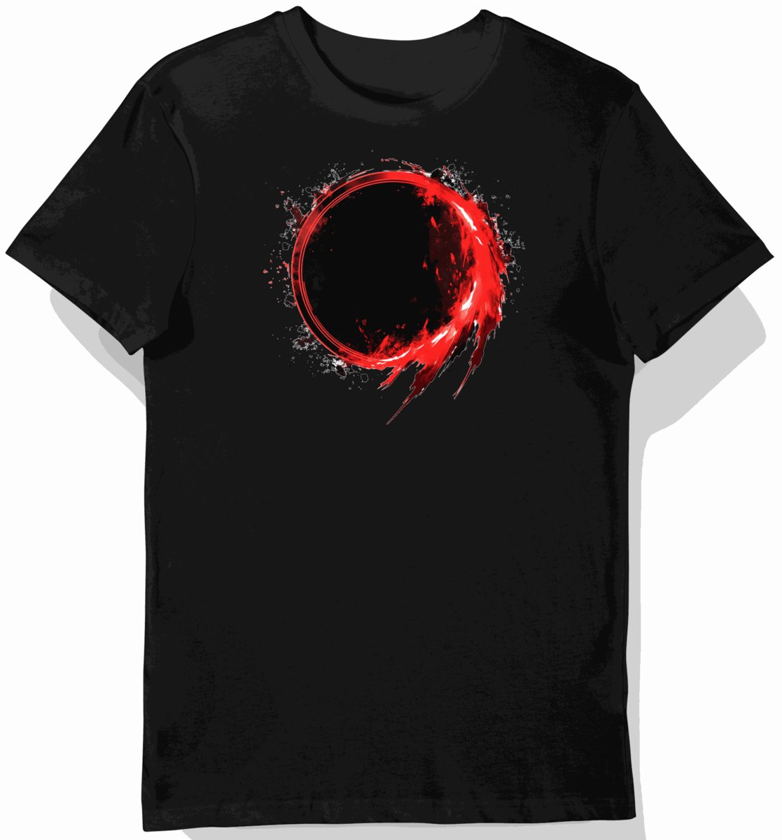 Koszulka męska czarna z nadrukiem Esportowy Alarm XL