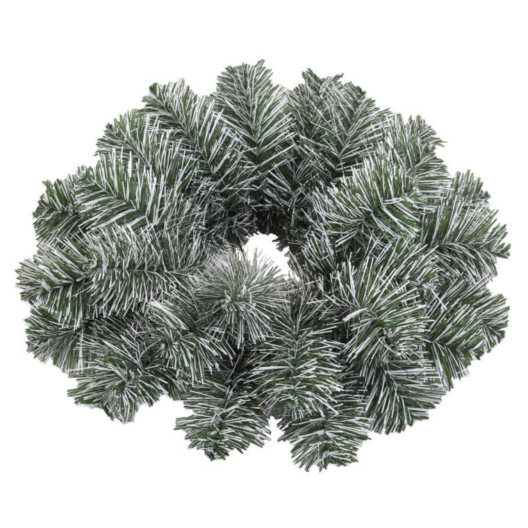 Wianek świerkowy POLSKI zielono biały 30 cm