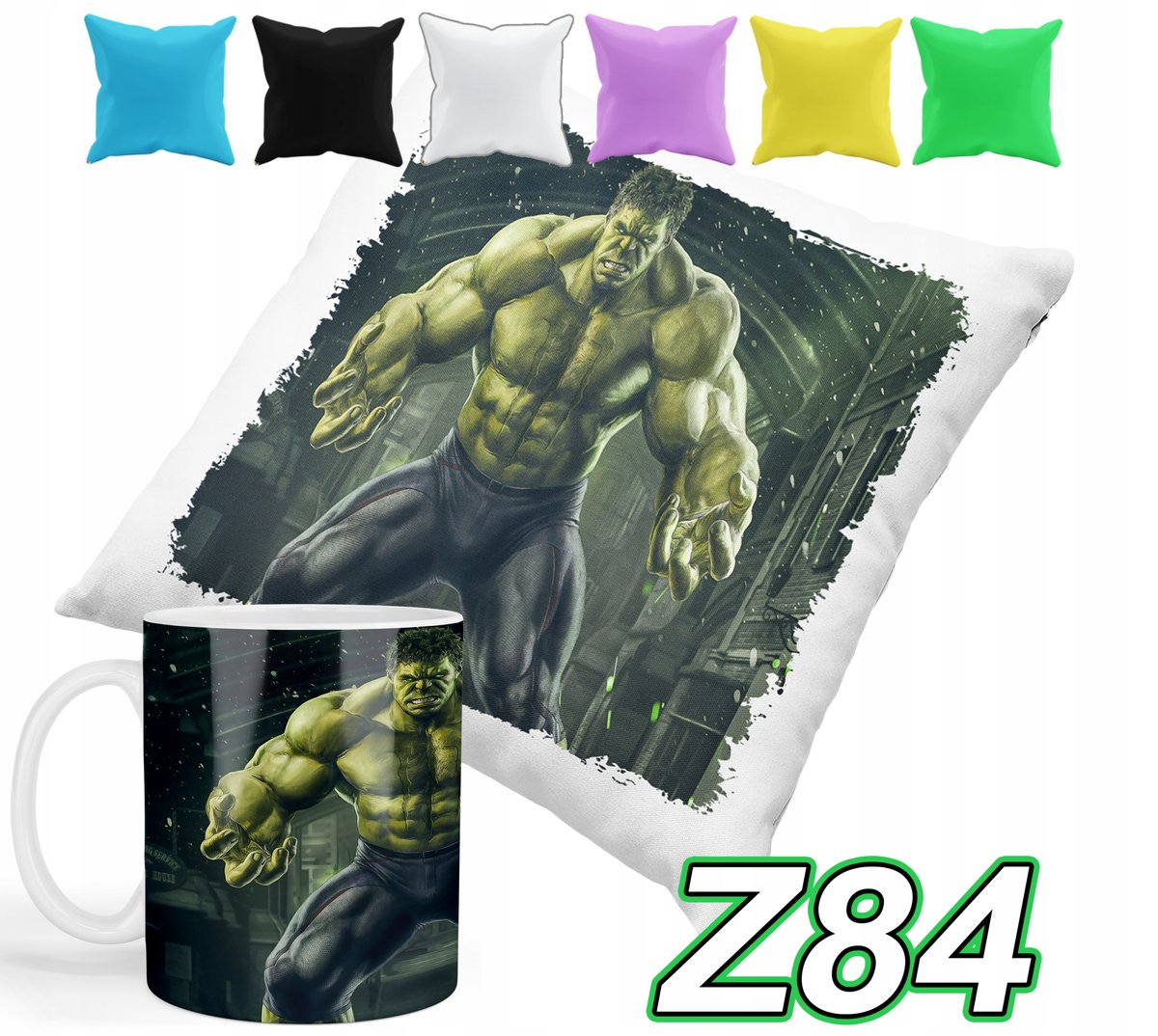 ZESTAW KUBEK + POSZEWKA Z PODUSZKĄ AVENGERS BAJKI + IMIĘ