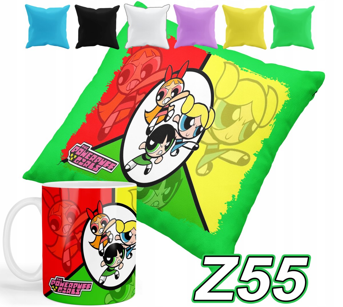 ZESTAW KUBEK + POSZEWKA Z PODUSZKĄ ATOMÓWKI BAJKI + IMIĘ