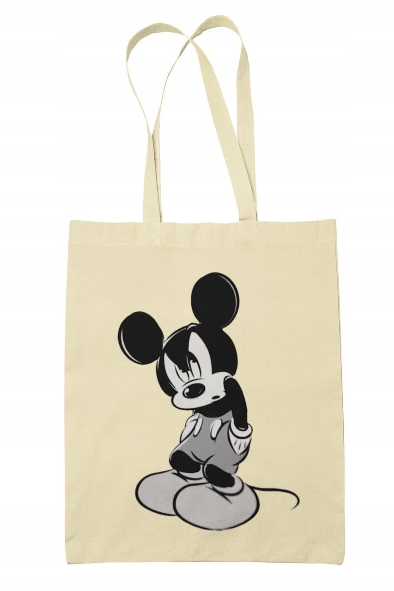 Torba Shopper-Materiał-Na Ramie-Myszka Miki-Prezen