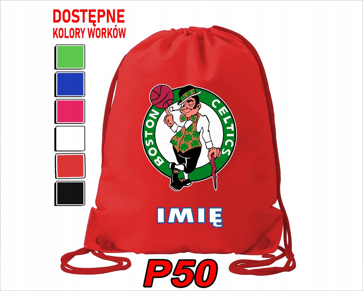 WOREK SZKOLNY NA WF TRENING BUTY SPORTOWY DLA FANA BOSTON CELTICS NBA