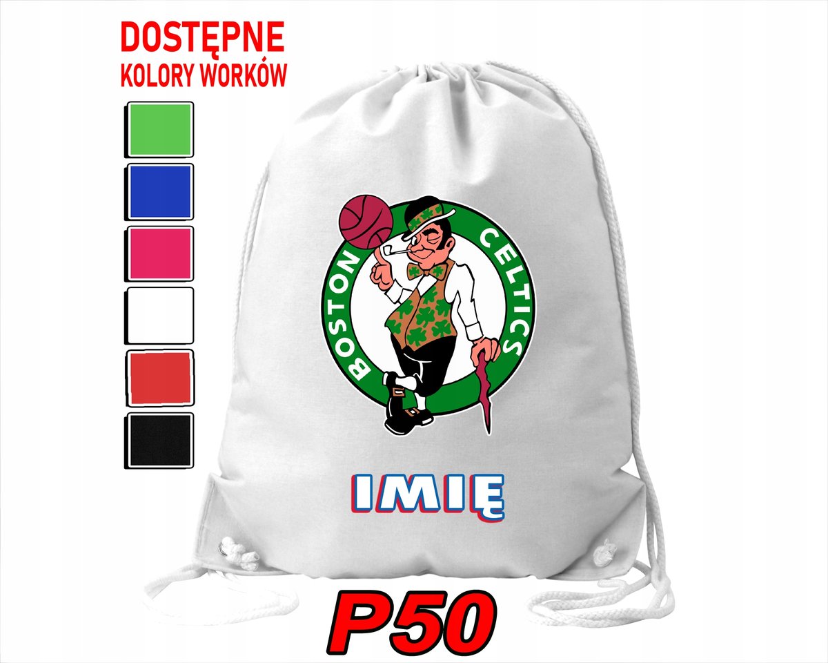 WOREK SZKOLNY NA WF TRENING BUTY SPORTOWY DLA FANA BOSTON CELTICS NBA