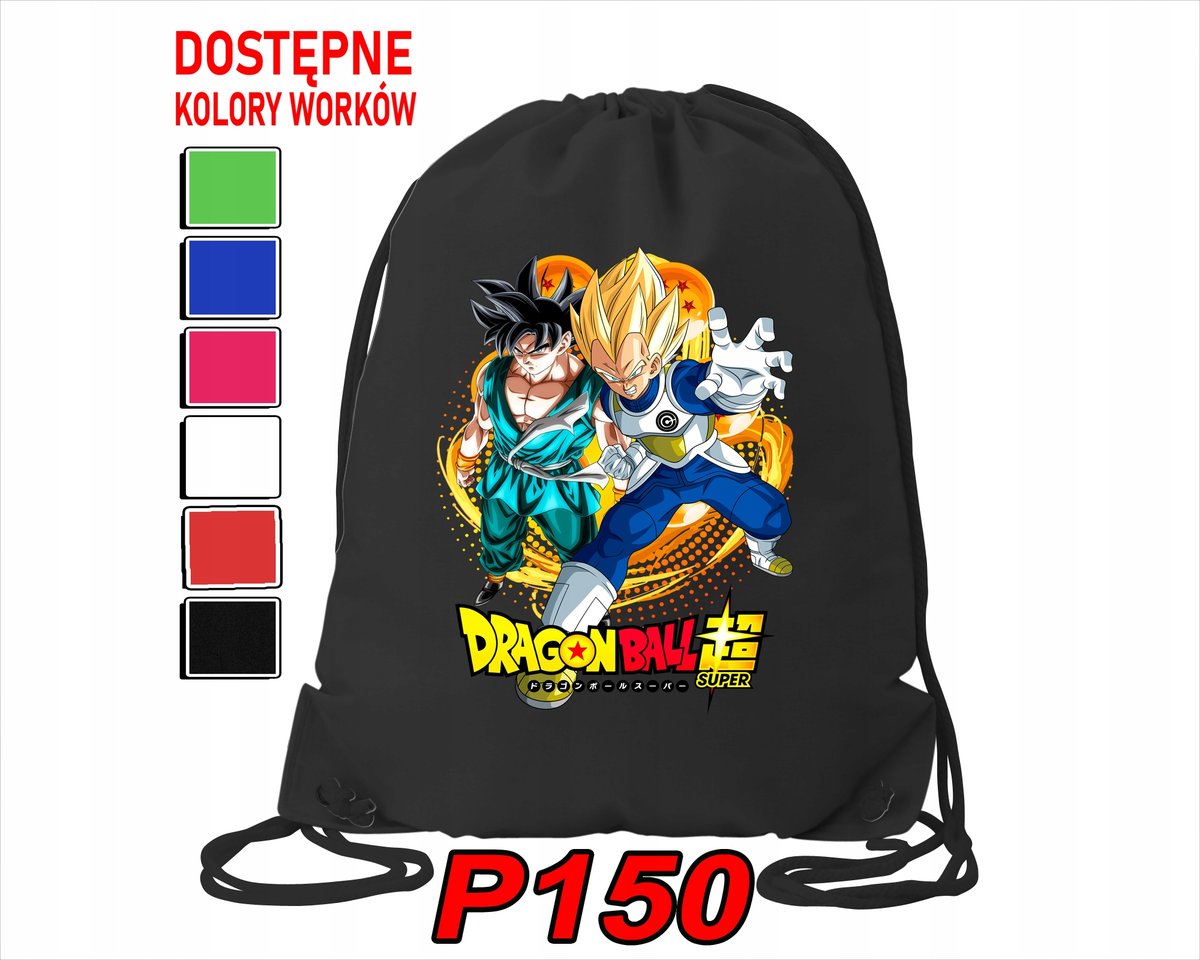 WOREK SZKOLNY NA WF BUTY SPORTOWY DLA DZIECKA DRAGONBALL ANIME+ IMIĘ
