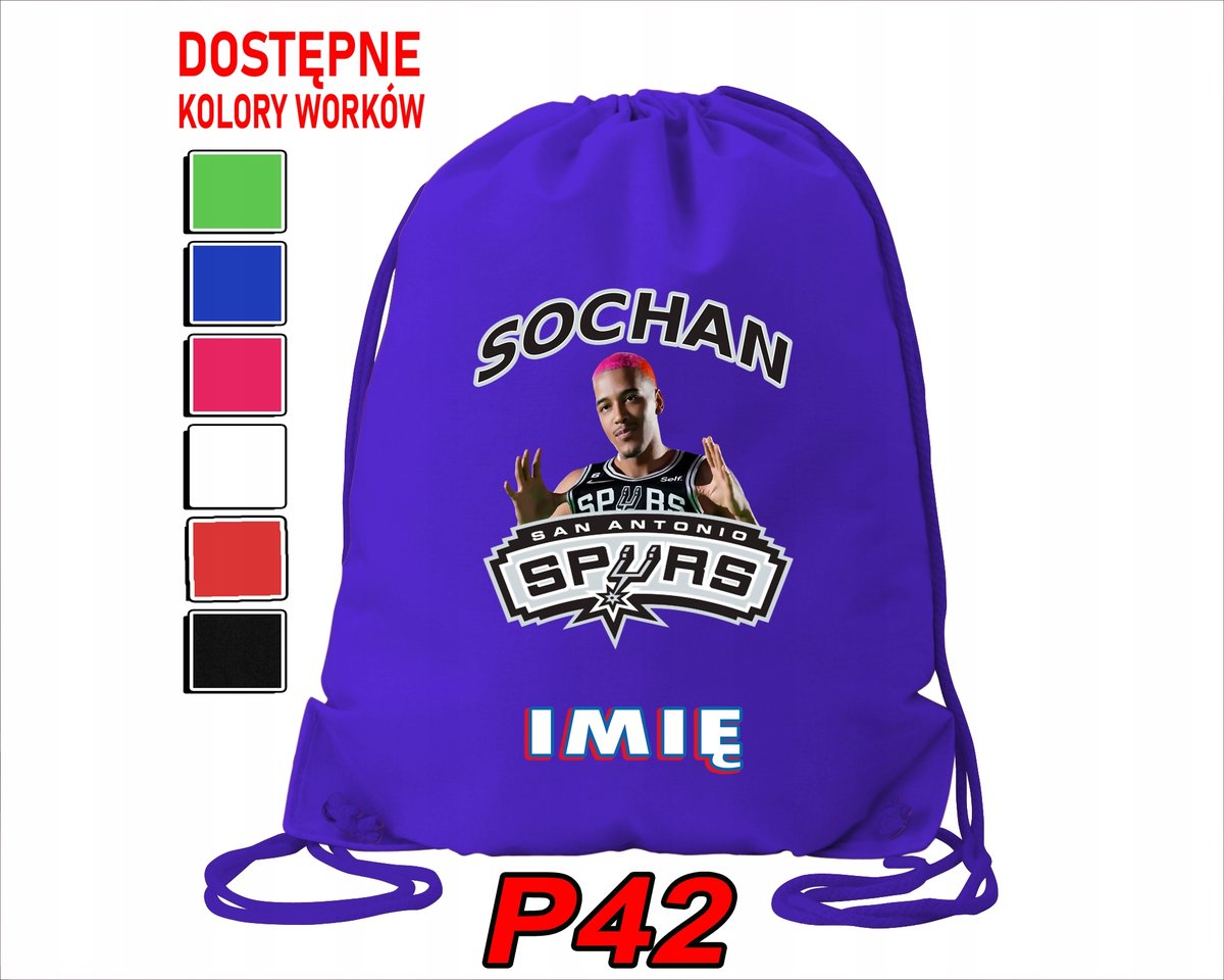 WOREK SZKOLNY NA WF TRENING BUTY SPORTOWY DLA FANA SAN ANTONIO SPURS SOCHAN