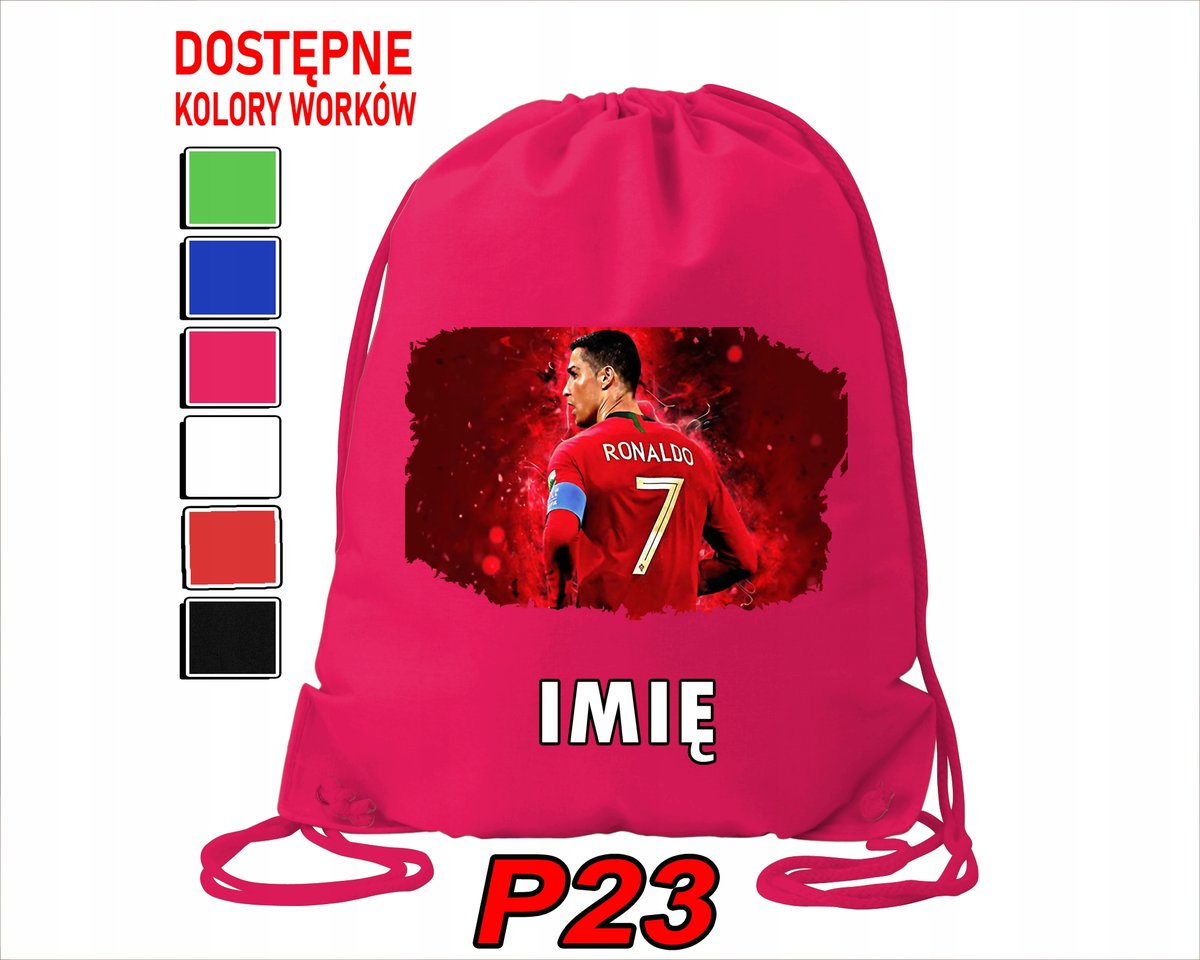 WOREK SZKOLNY NA WF TRENING BUTY SPORTOWY DLA FANA CRISTIANO RONALDO CR7