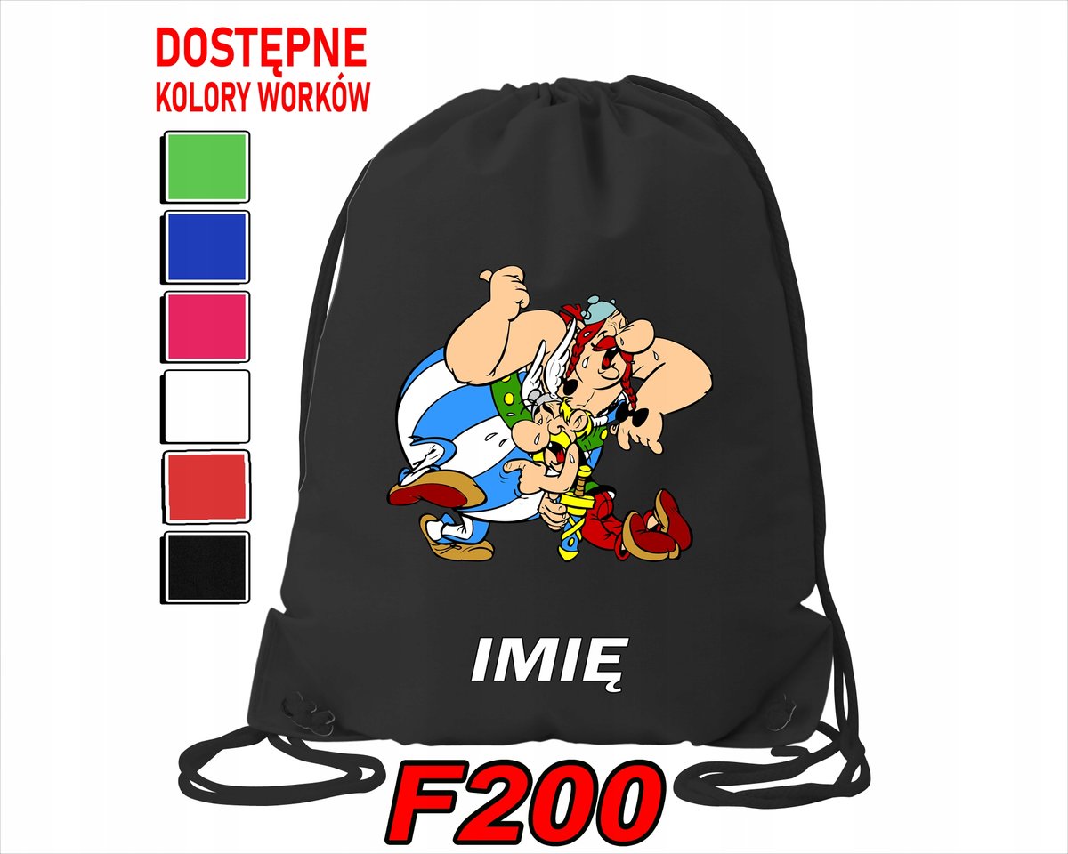 WOREK SZKOLNY NA WF SPORTOWY NA BUTY DLA DZIECI WYBRANE WZORY- IMIĘ