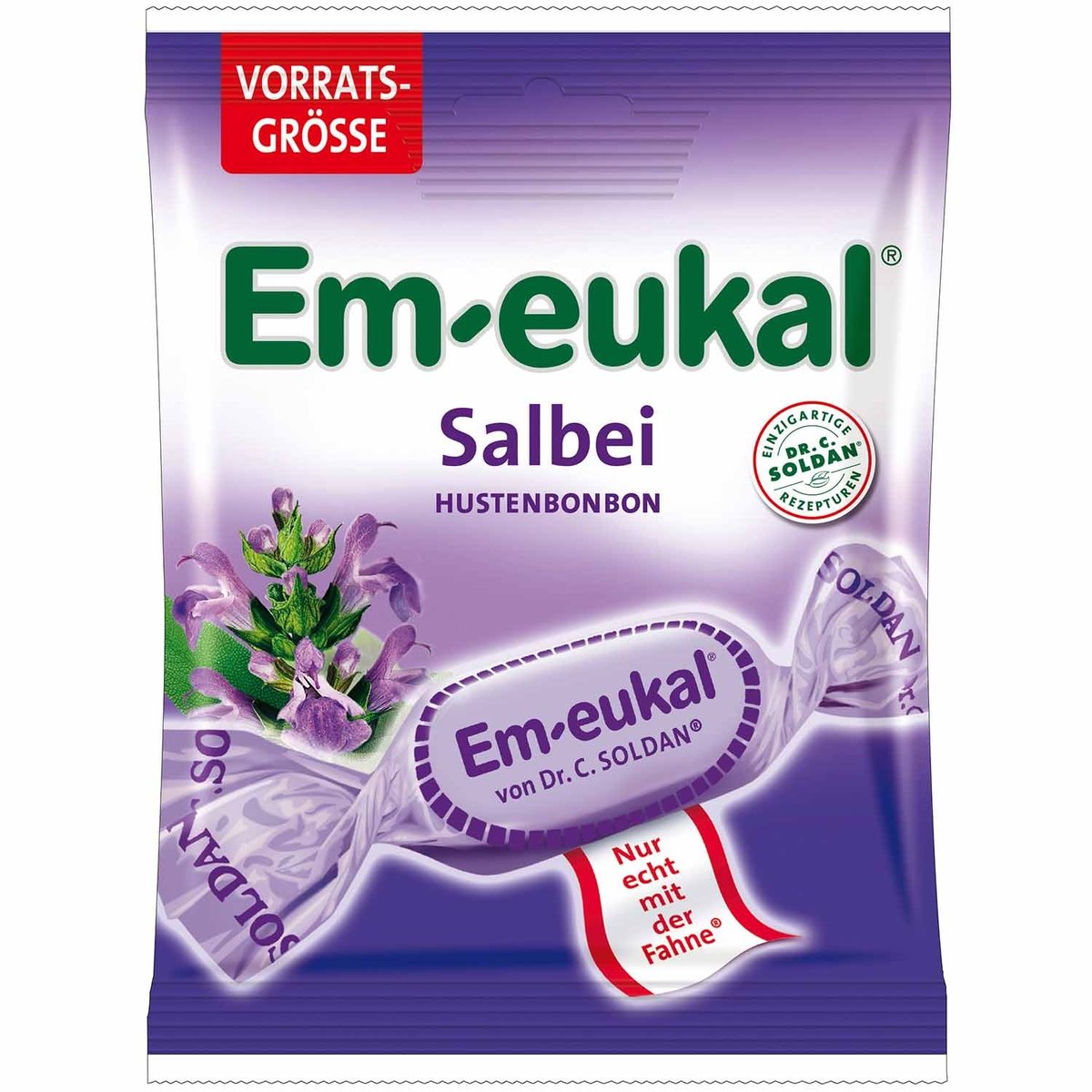 Cukierki ziołowe EM-EUKAL Salbei szałwiowe bez cukru 150g