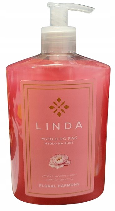 Mydło w płynie Linda kremowe róża peonia z pompką do rąk i ciała 0,5 l