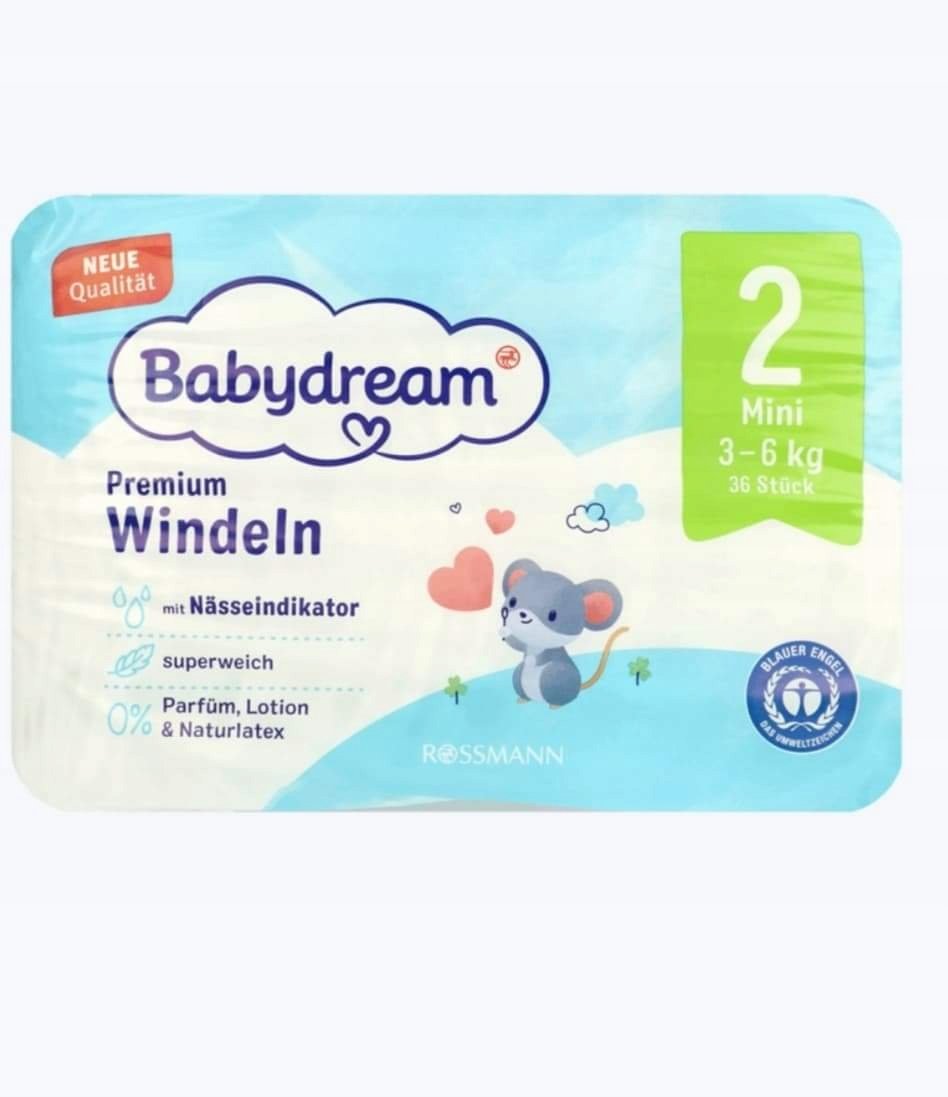 BABYDREAM Premium pieluszki Mini 2, 3-6 kg 36 szt