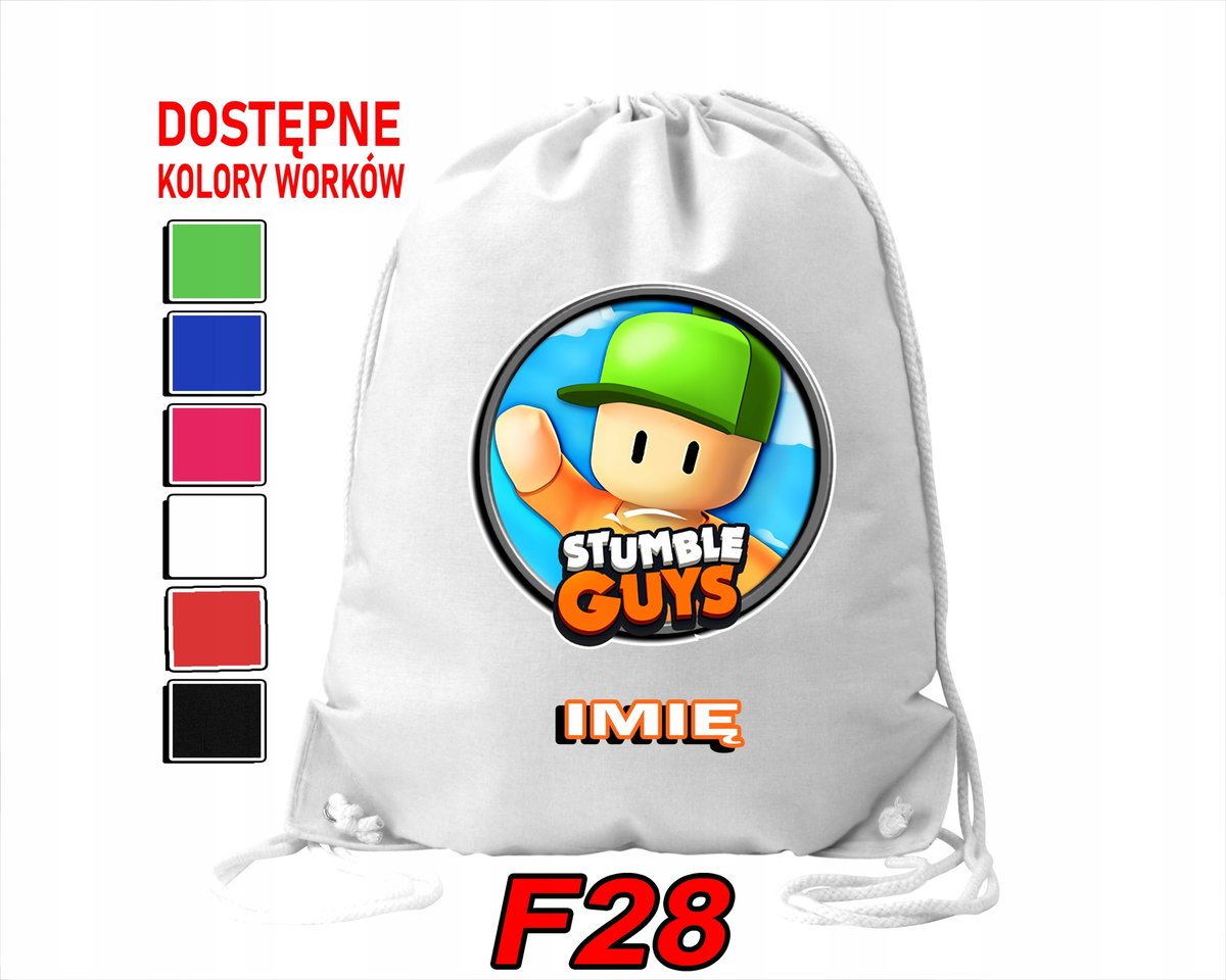 WOREK SZKOLNY NA WF TRENING SPORTOWY Z NADRUKIEM STAMBEL GUYS -IMIĘ