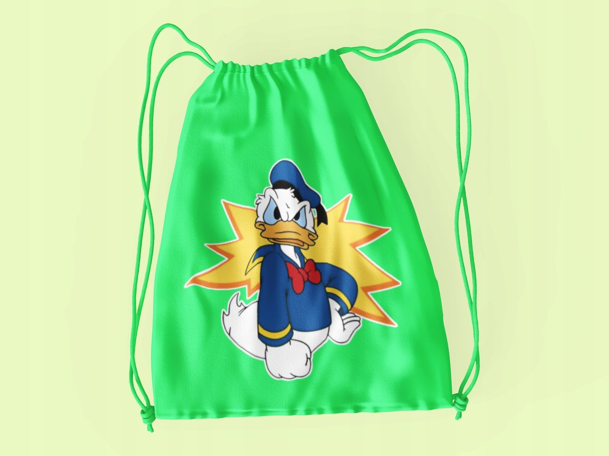 WOREK DO SZKOŁY WF/BUTY KACZOR DONALD+ IMIĘ