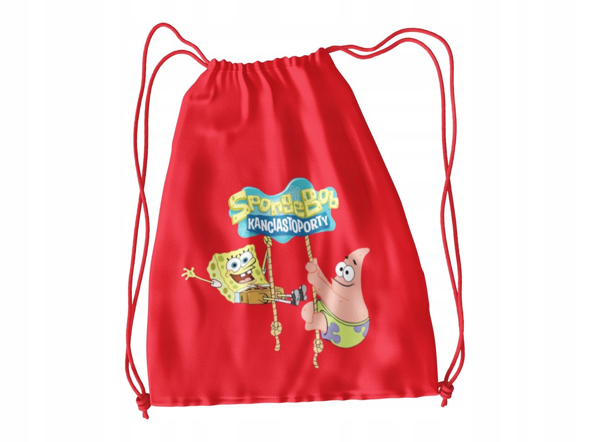 WOREK DO SZKOŁY WF BUTY SPORTOWY BAJKA DLA DZIECI GĄBKA + IMIĘ