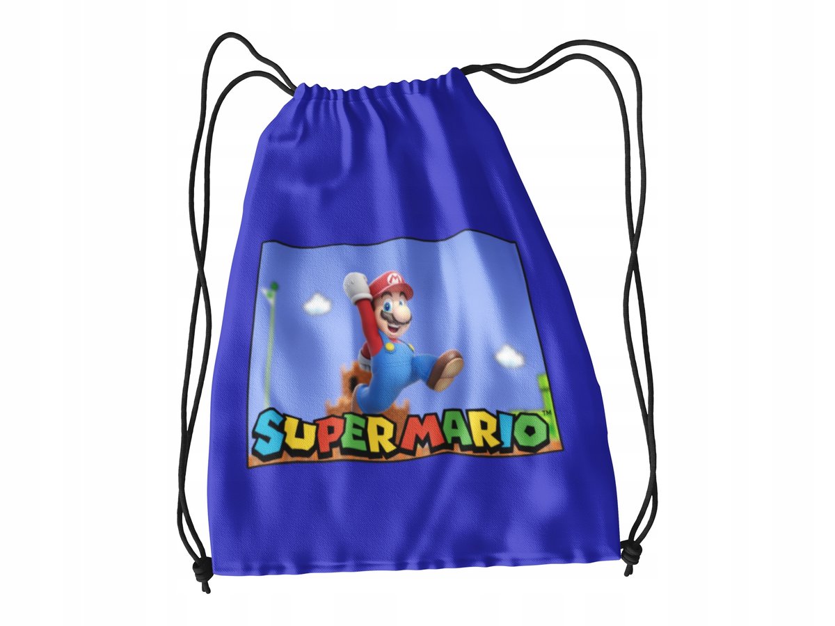 WOREK DO SZKOŁY WF/BUTY SUPER MARIO + IMIĘ