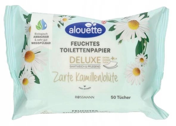ALOUETTE Deluxe nawilżany papier toaletowy, z ekstraktem z rumianku 50szt