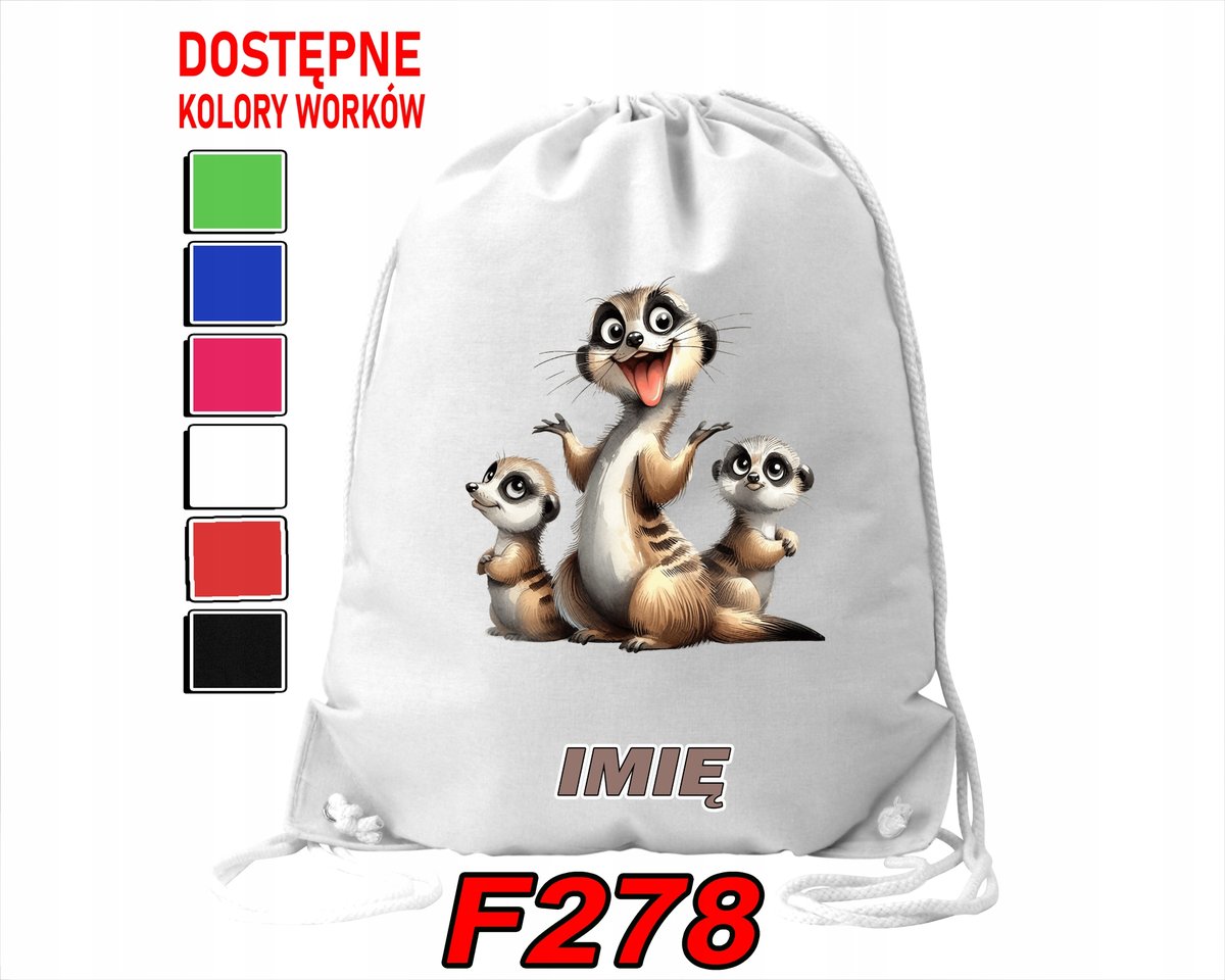 WOREK SZKOLNY NA WF SPORTOWY NA BUTY DLA DZIECI WYBRANE WZORY- IMIĘ