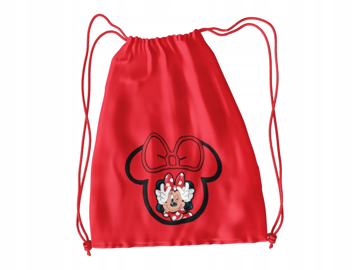 WOREK DO SZKOŁY WF/BUTY MYSZKA MINNIE + IMIĘ