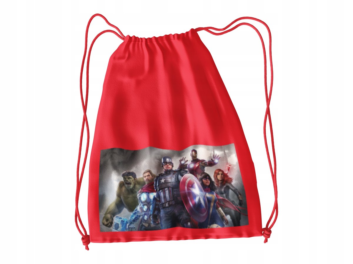 WOREK DO SZKOŁY WF/BUTY AVENGERS + IMIĘ
