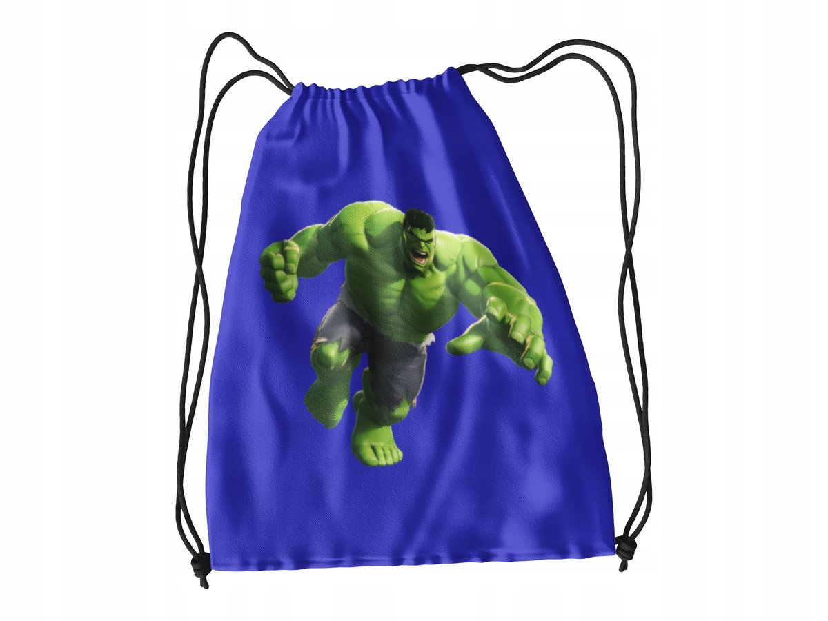 WOREK DO SZKOŁY WF/BUTY HULK + IMIĘ