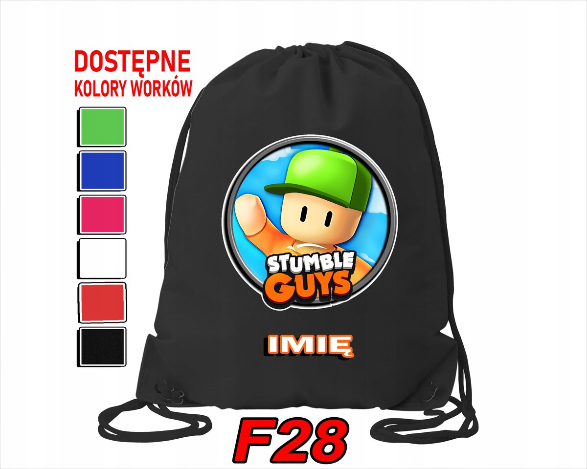 WOREK SZKOLNY NA WF TRENING SPORTOWY Z NADRUKIEM STAMBEL GUYS -IMIĘ