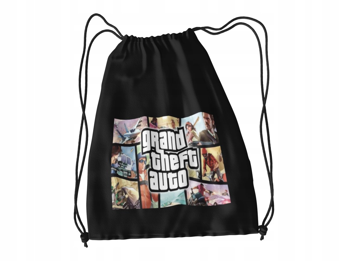 WOREK DO SZKOŁY WF/BUTY GRAND THEFT AUTO + IMIĘ
