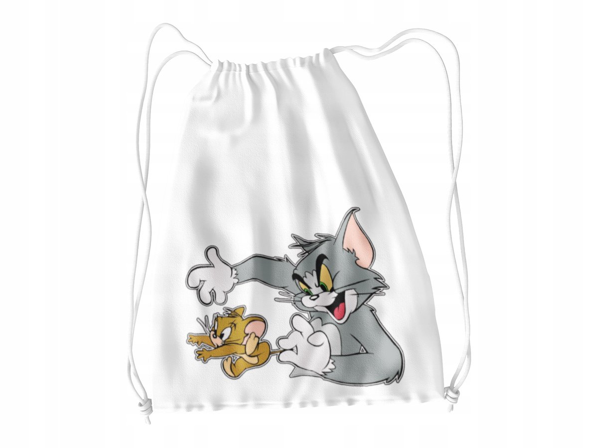 WOREK DO SZKOŁY WF/BUTY TOM I JERRY + IMIĘ