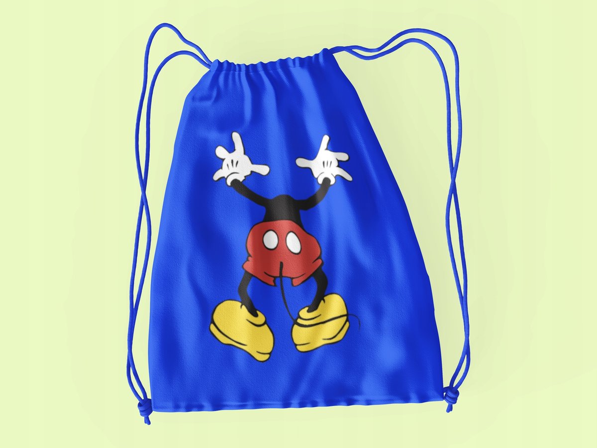 WOREK DO SZKOŁY WF/BUTY MYSZKA MIKI + IMIĘ