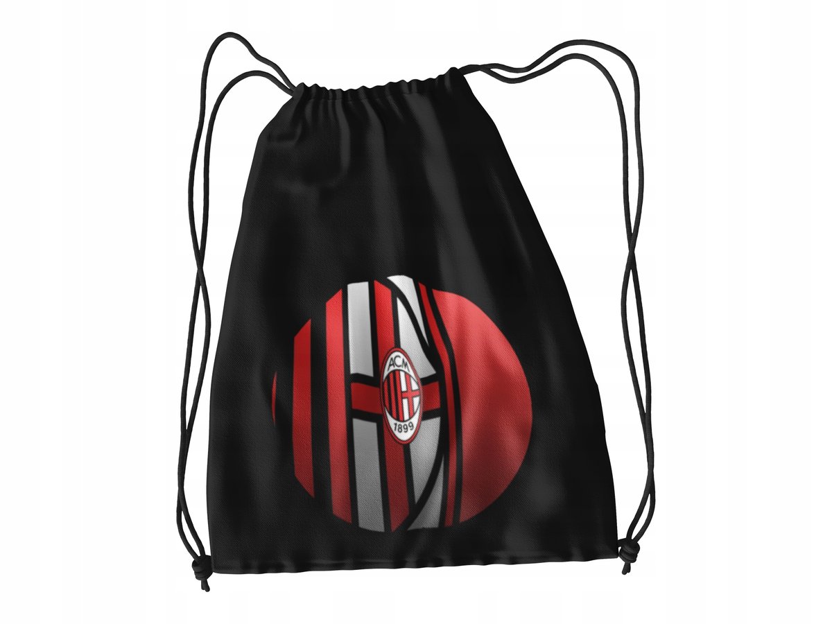 WOREK DO SZKOŁY WF/BUTY AC MILAN PIŁK+ IMIĘ