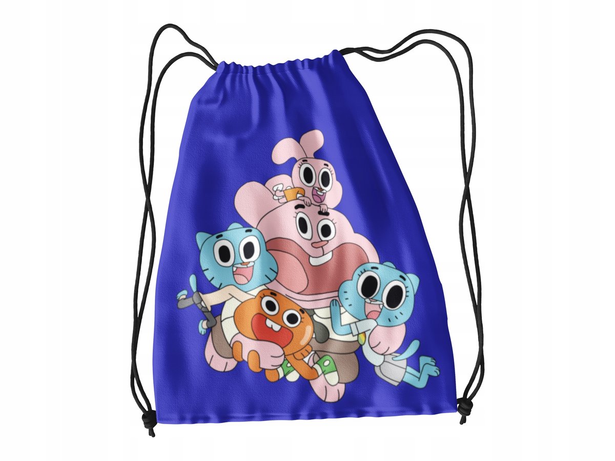 WOREK DO SZKOŁY WF/BUTY GUMBALL+ IMIĘ