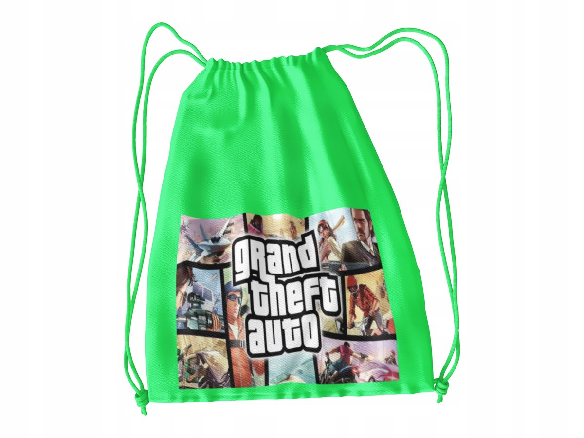 WOREK DO SZKOŁY WF/BUTY GRAND THEFT AUTO + IMIĘ