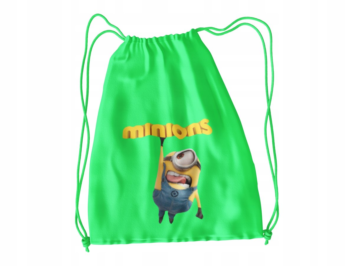 WOREK DO SZKOŁY WF/BUTY MINIONKI + IMIĘ