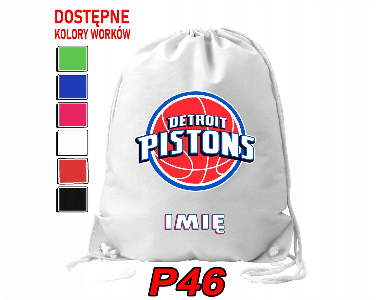 WOREK SZKOLNY NA WF TRENING BUTY SPORTOWY DLA FANA DETROIT PISTONS NBA