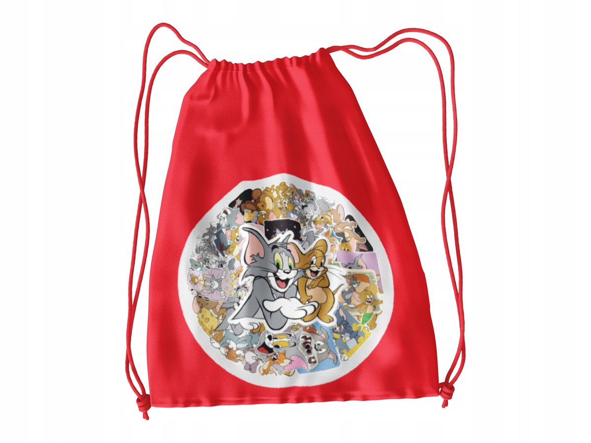 WOREK DO SZKOŁY WF/BUTY TOM I JERRY + IMIĘ