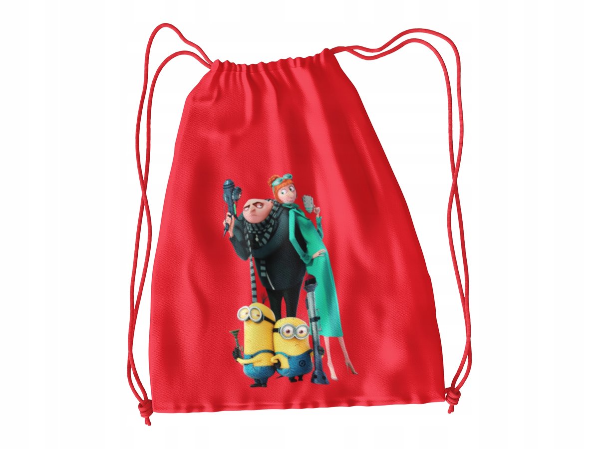 WOREK DO SZKOŁY WF/BUTY MINIONKI + IMIĘ