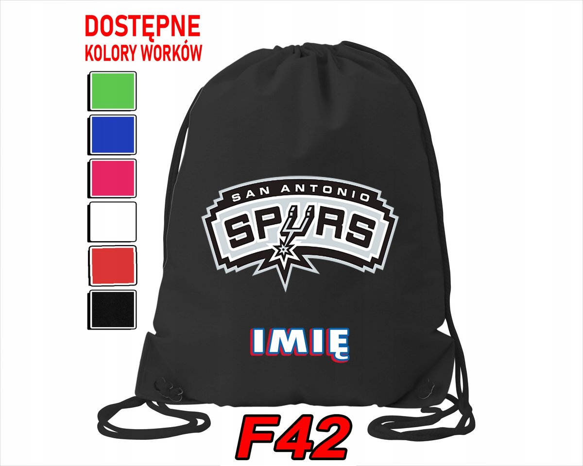WOREK SZKOLNY NA WF SPORTOWY SAN ANTONIO SPURS SOCHAN NBA - IMIĘ